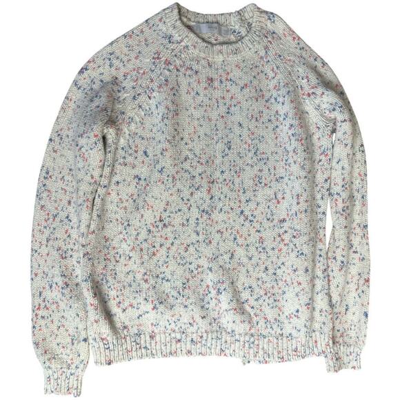 MNG Kids By Mango Ivory Speckled Cotton Blend Sweater Girls Size 11/12 - Picture 1 of 6